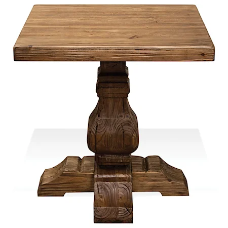 Side Table with Traditionally Turned Cross Base